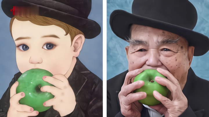 上海戏精老人模仿世界名画受网民热捧