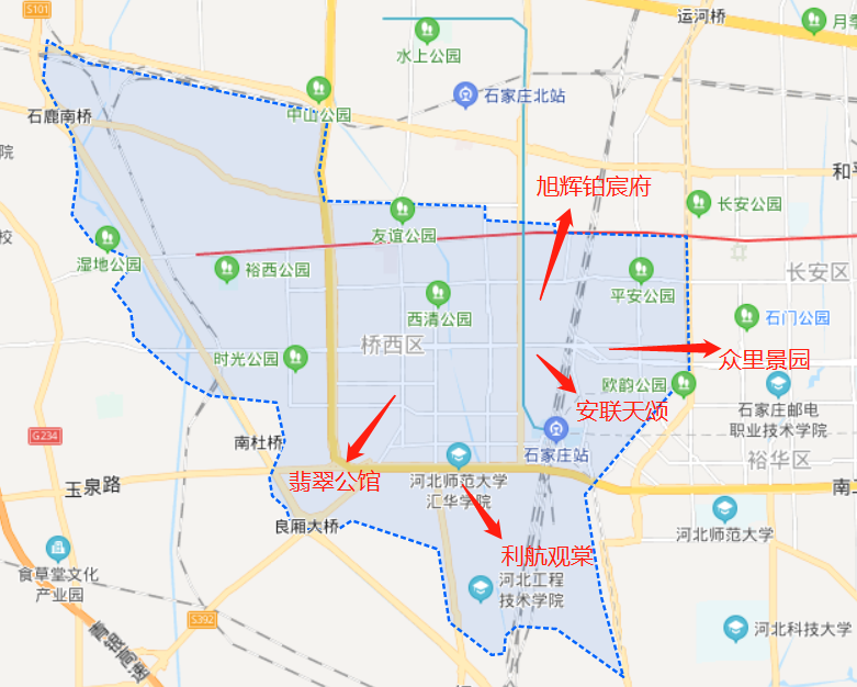 河北石家庄桥西区地图图片
