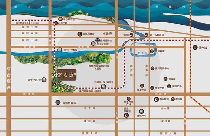 宿州富力城规划图高清图片