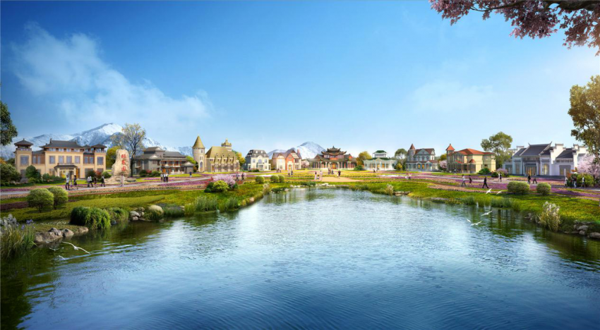 (颐养园效果图)项目规划自建高标准恒和医院,做到小病在社区解决,大病