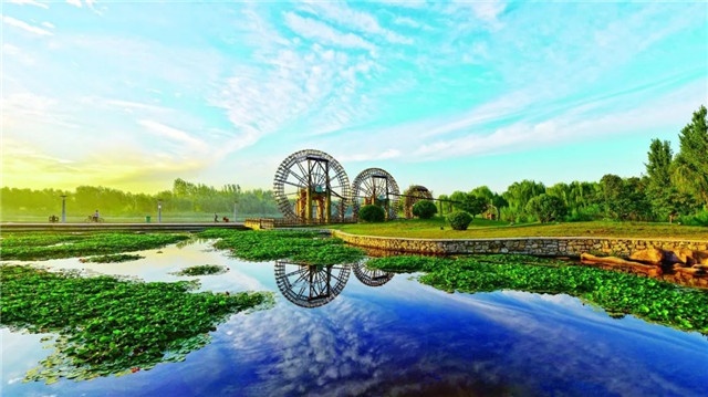 6000米杨庄河风景区,中新能源高新科技示范应用场馆—太阳能德州小镇