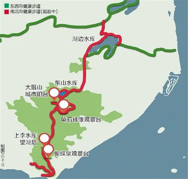 步道(东山水库-环岛路段)(五缘湾-湖边水库-东坪山步道)景观提升工程