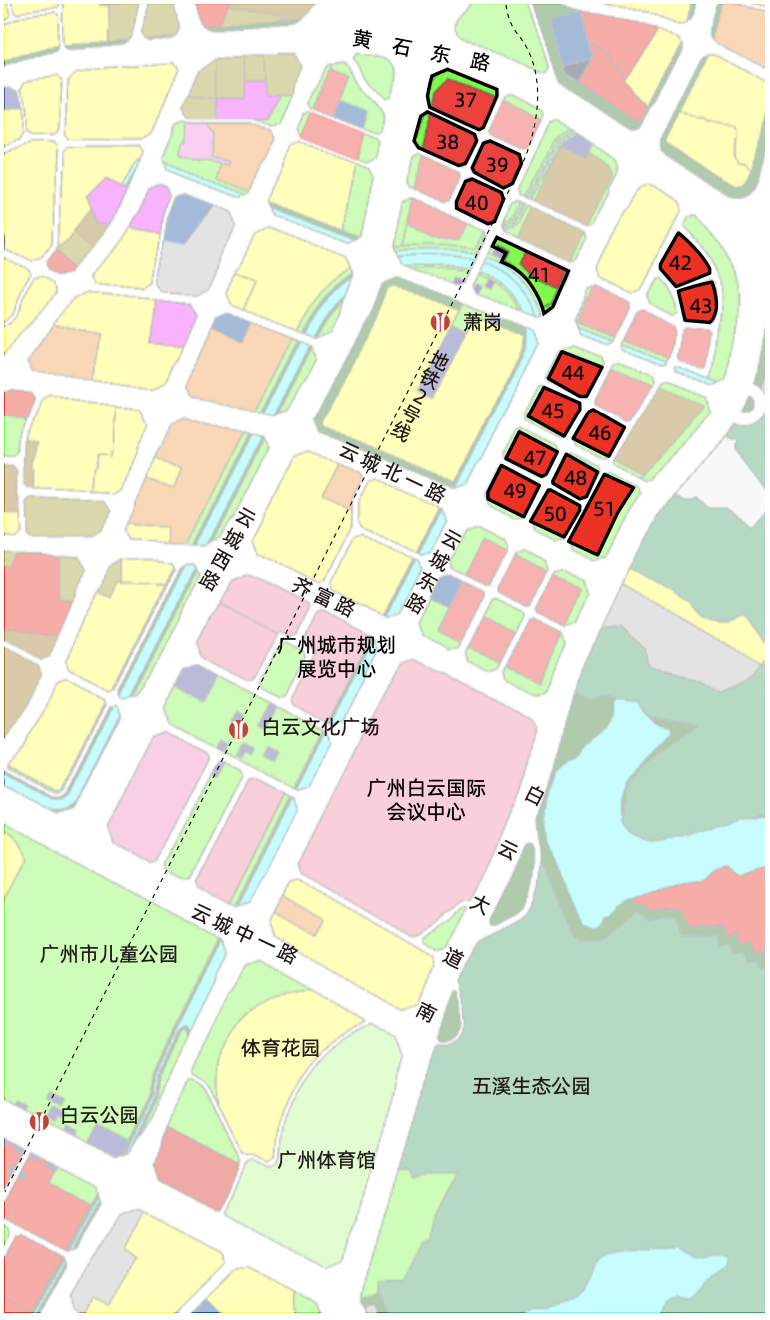 附近有广州市城市规划展览中心,白云文化广场,广州白云国际会议中心等