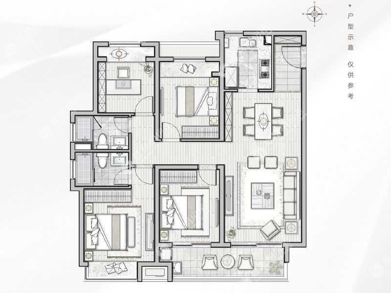 中信泰富锦辰户型图