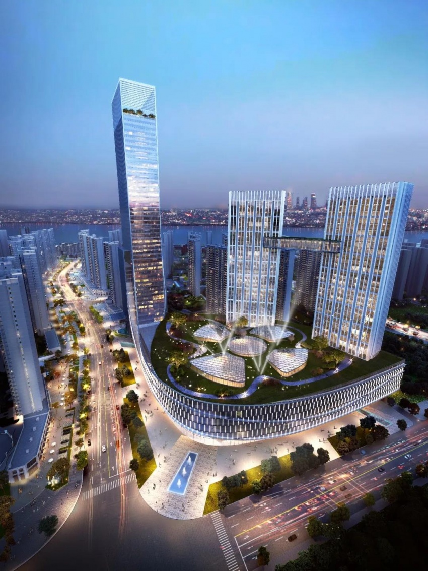 岳阳融创环球中心示意图