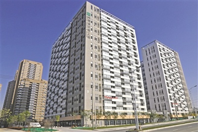 正在建设中的保障房小区礼贤嘉苑人才公寓的精装修客厅租赁型保障住房