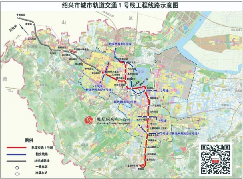 绍兴市地铁线路高清图图片