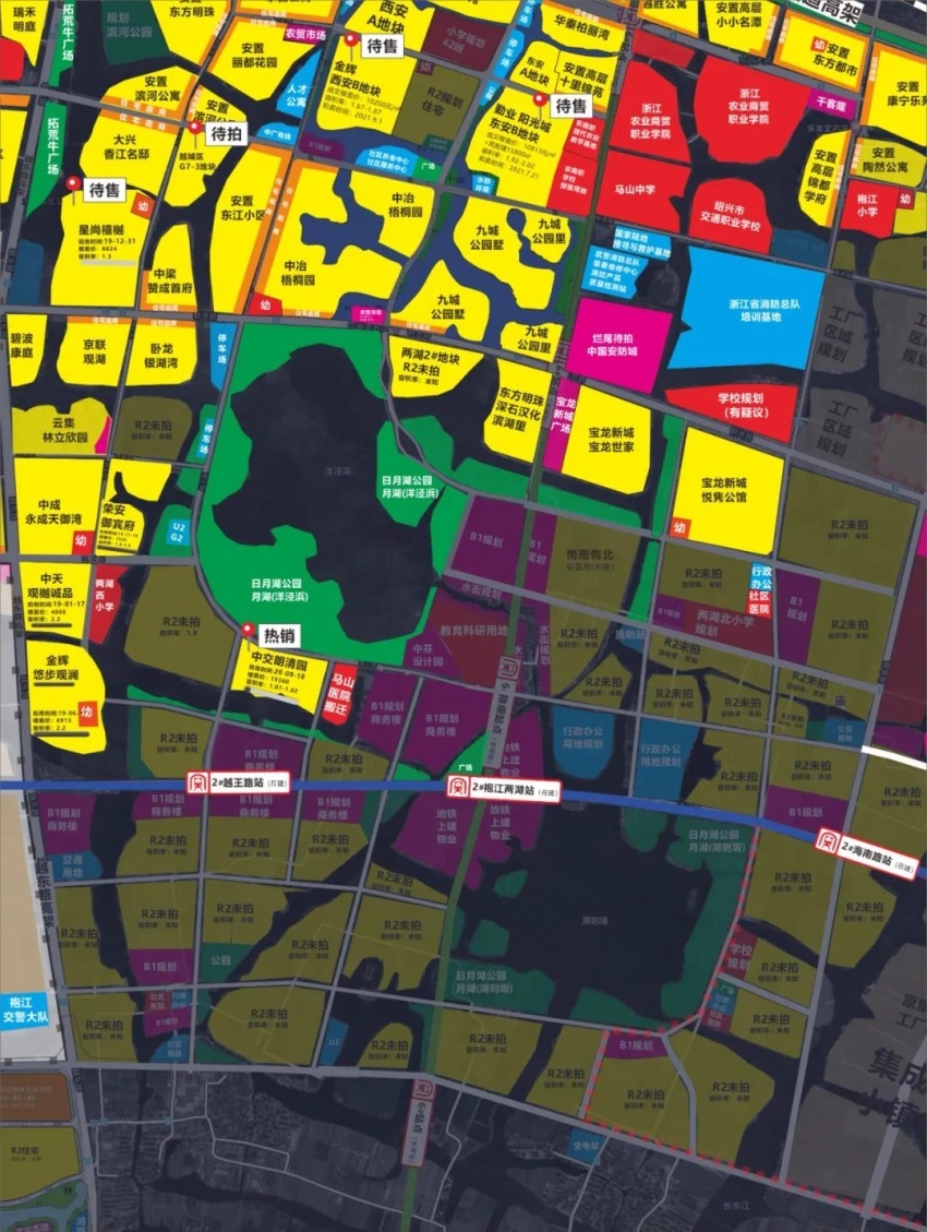 目前开发进度:40%虽有重大规划傍身,但可以看到的是两湖目前开发也