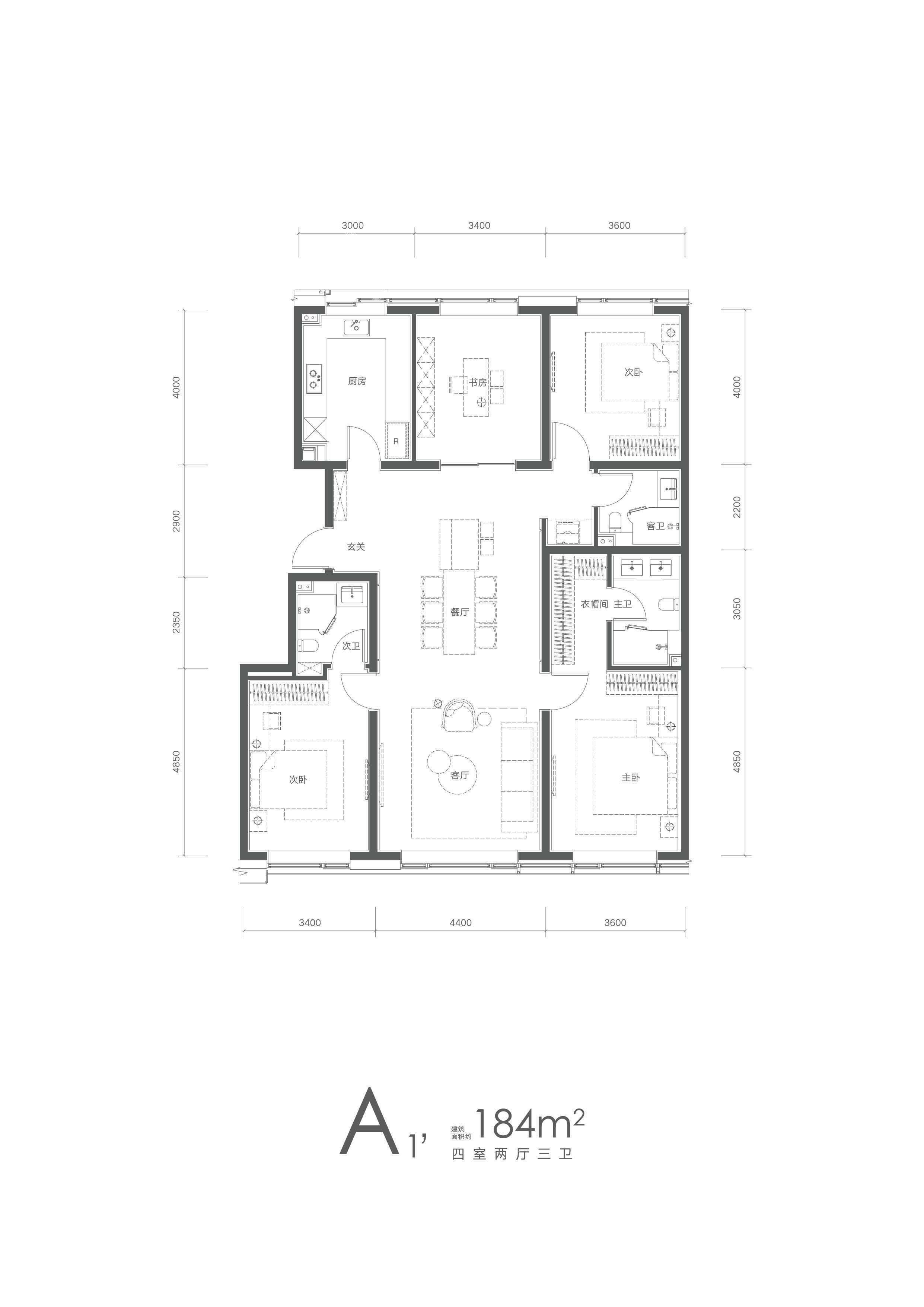 壹号学府户型图图片