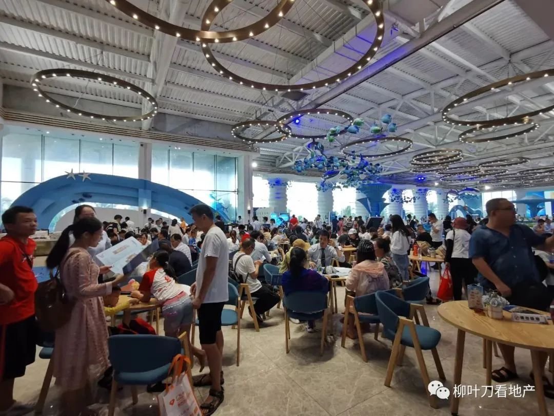 来自全国各地的看房团挤在售楼展厅