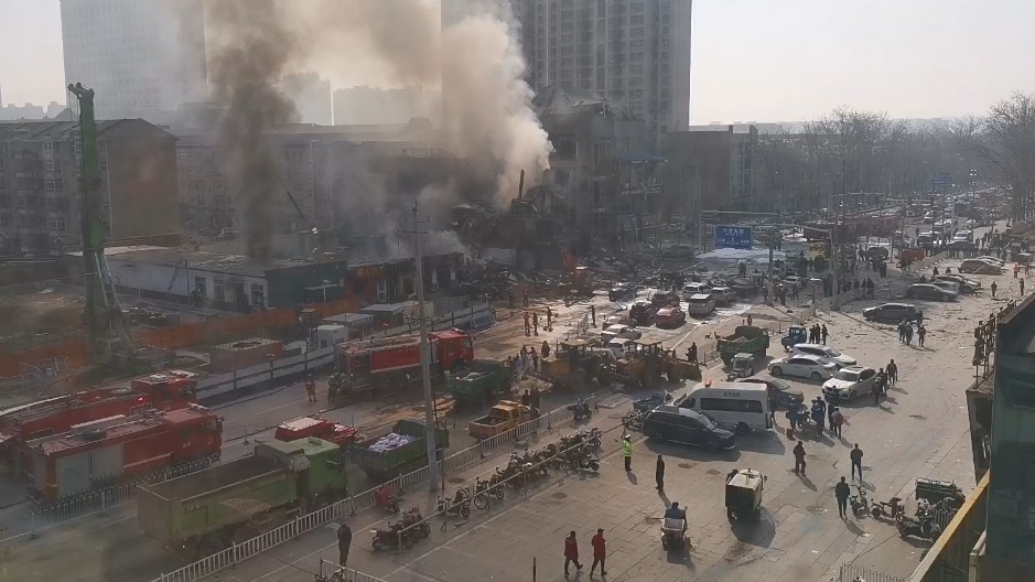 直击3.13河北燕郊镇爆炸现场