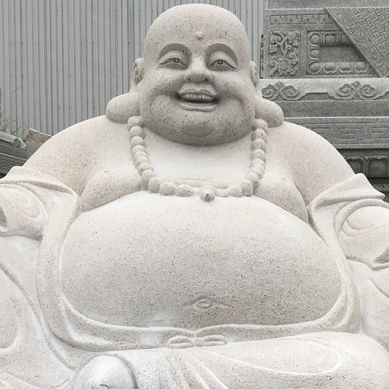 笑口常开弥勒佛石雕像,用弥勒心态看世界__凤凰网