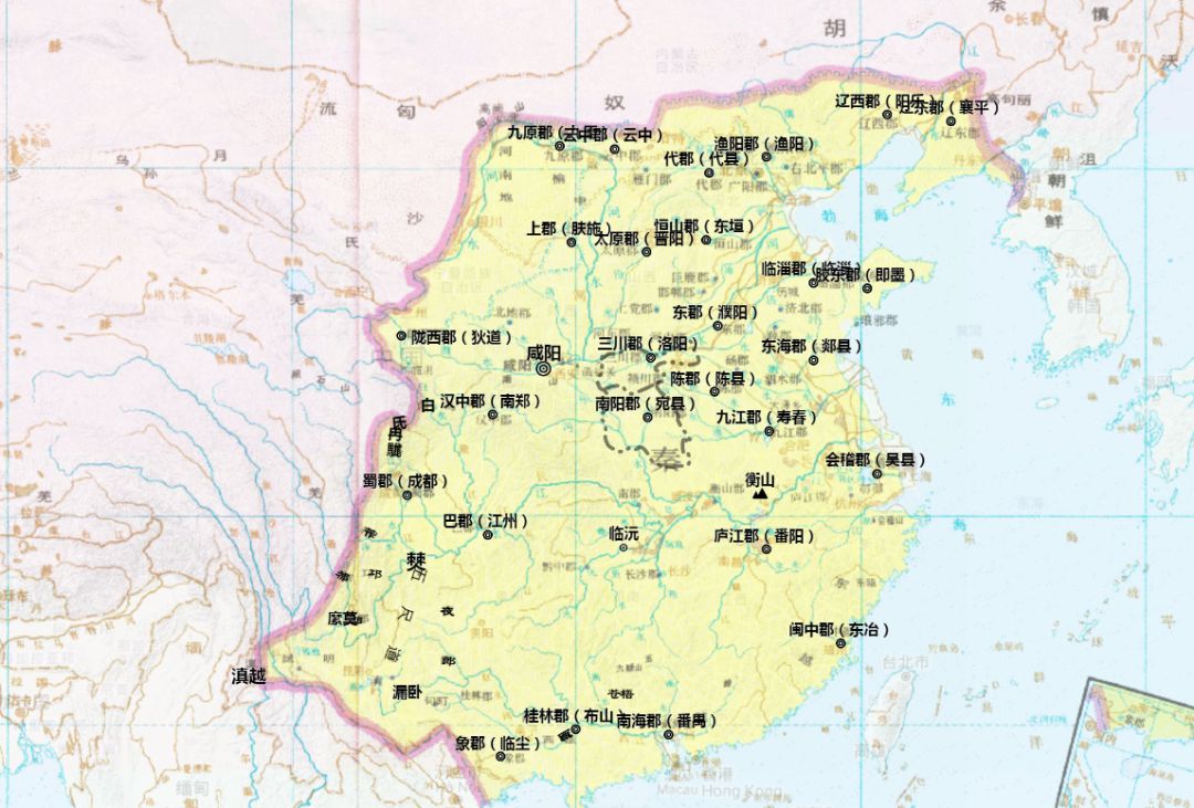 秦国36郡图片