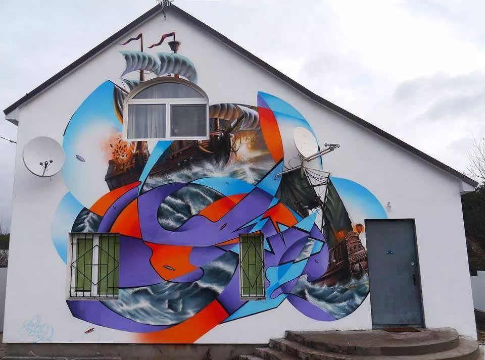 乌克兰知名壁画涂鸦艺术家sasha korban