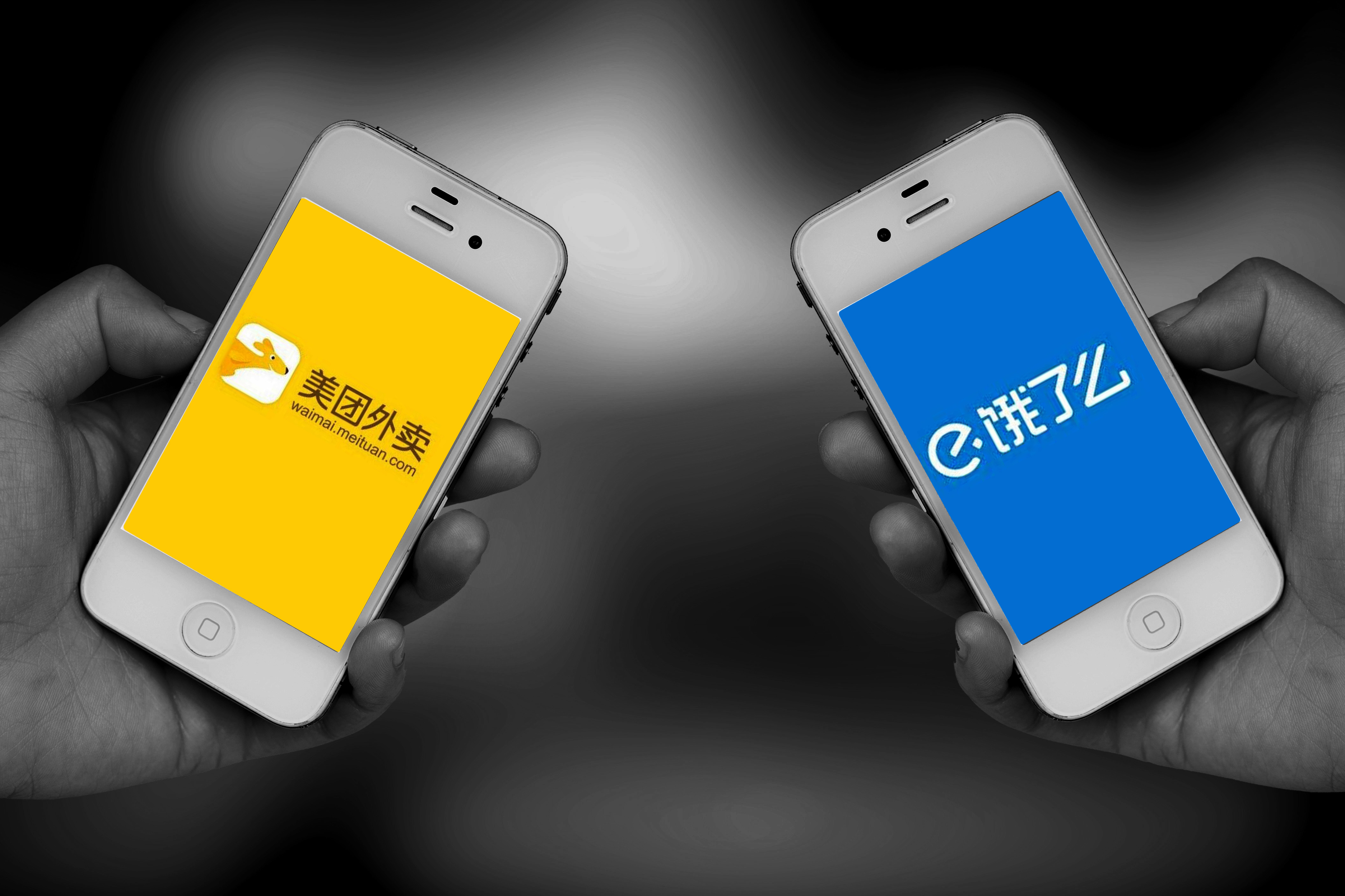 电梯口的美团外卖与饿了么__凤凰网