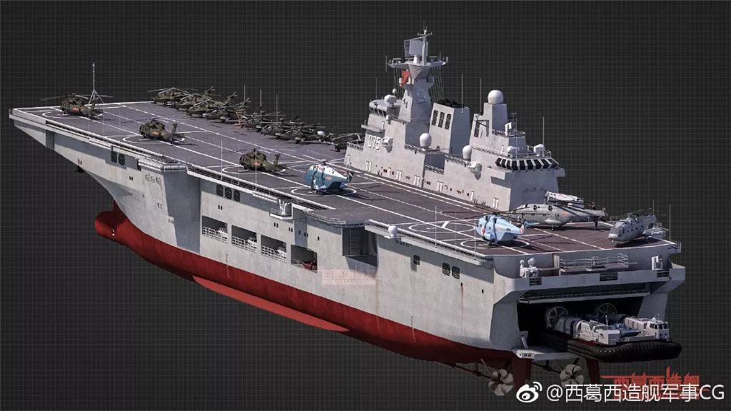 重磅消息!中国海军首艘075型两栖攻击舰下水!与美国的两攻有多大差别?__凤凰网