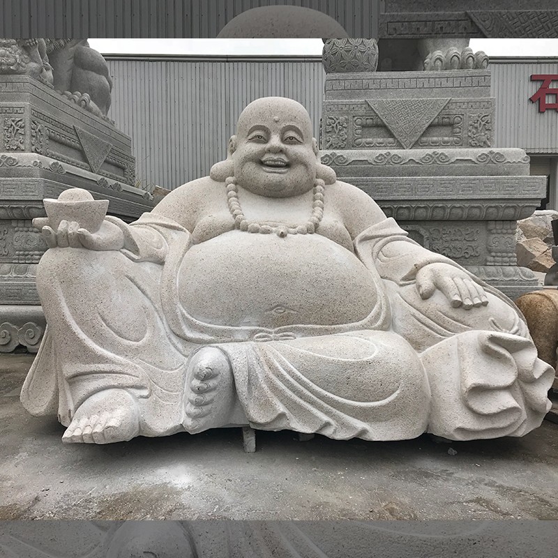 笑口常开弥勒佛石雕像,用弥勒心态看世界__凤凰网