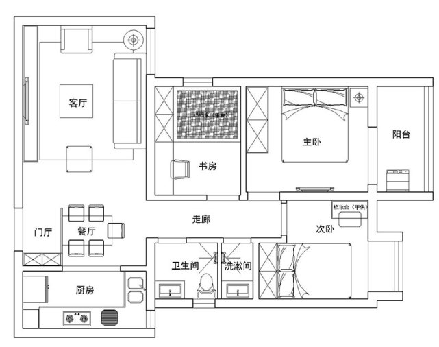 鄭州天璽小區裝修效果圖 餐桌緊挨入戶門,不討喜戶型的翻身__鳳凰網