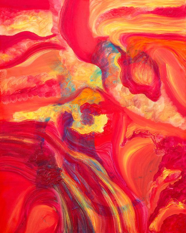 谷丫说:我在进入绘画的时候,完全意识不到我在画什么,进入一个难以言