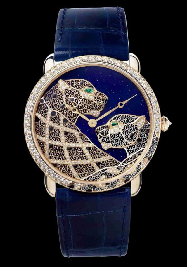 卡地亚 金银丝细工美洲豹装饰腕表