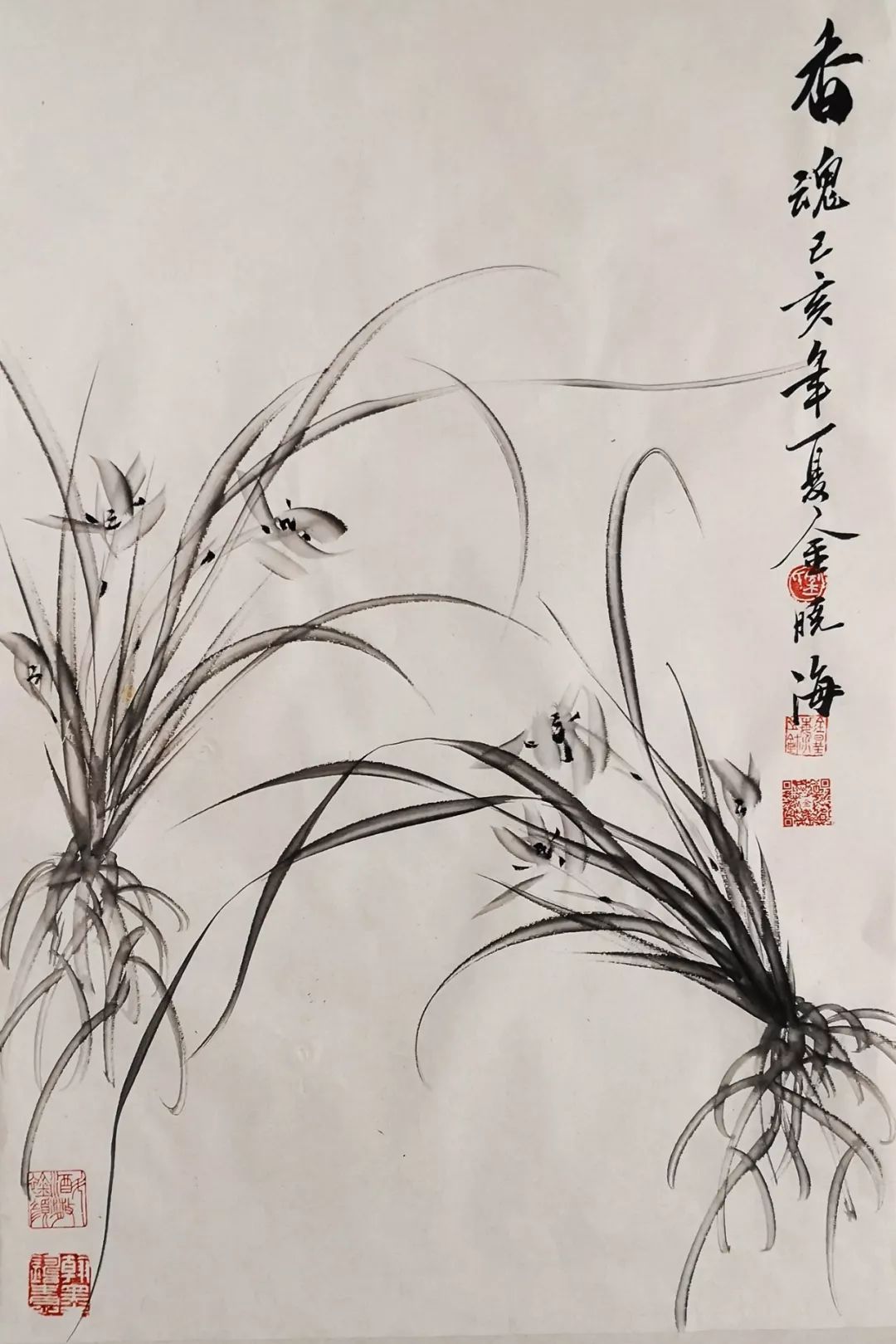 著名国画大家金晓海——经典兰花艺术成就