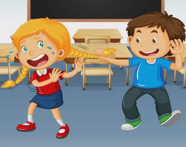 幼儿没有正确的是非对错观,例如把食物扔地上,无缘无故打小朋友,摔