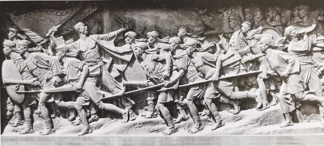 人民英雄纪念碑浮雕——金田起义在人民英雄纪念碑东面的第二幅浮雕上