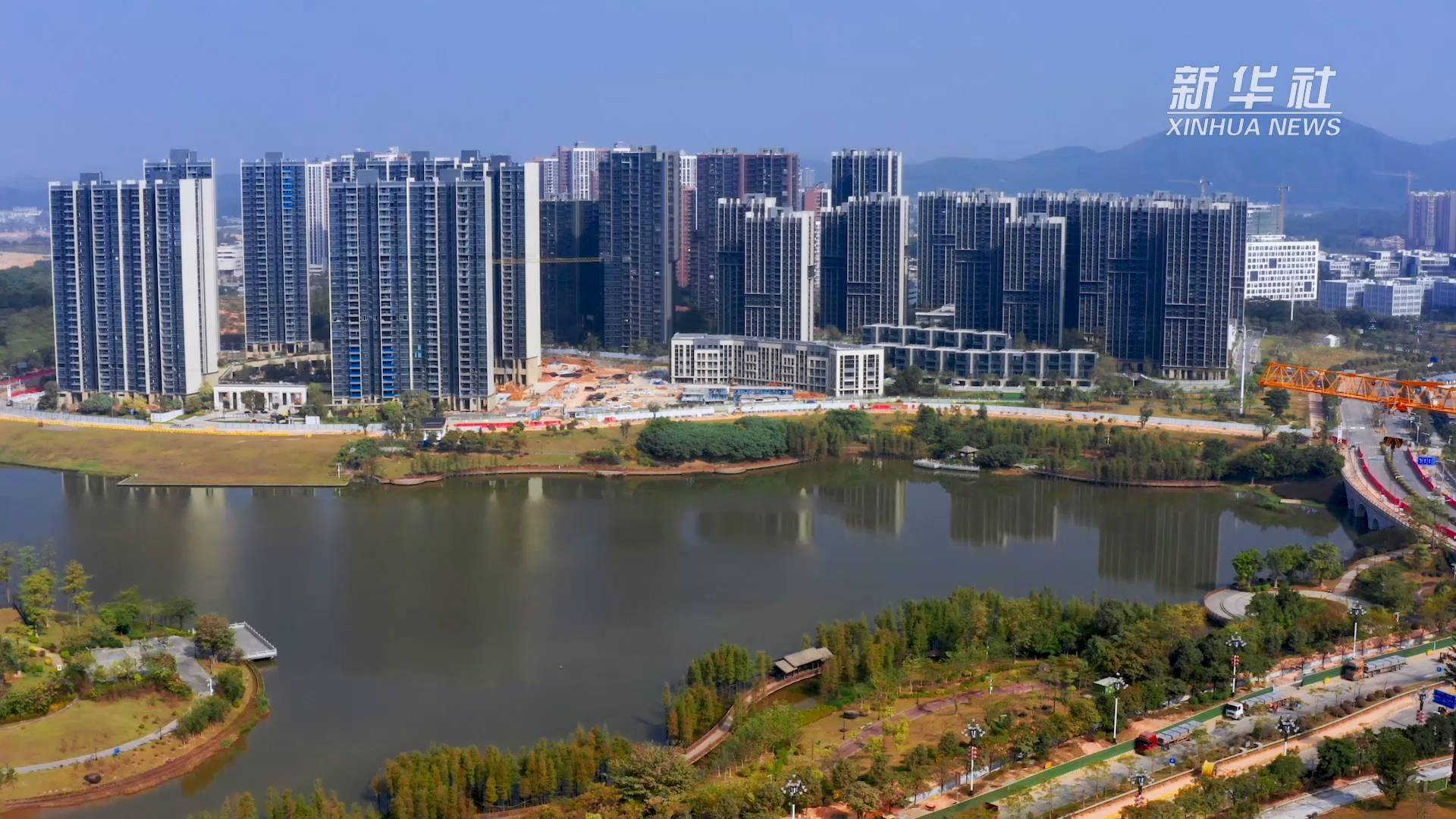 今昔对比航拍中新广州知识城