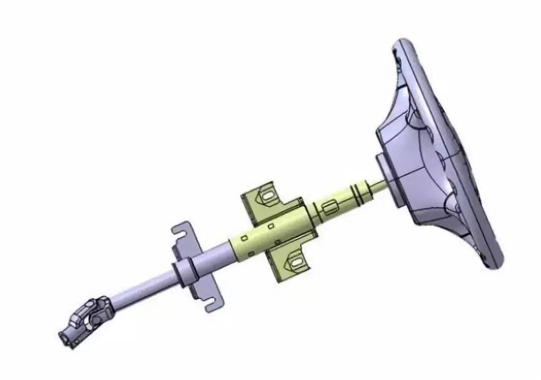 67当碰撞力度超过一定程度后,可溃缩式转向管柱的三大部件将瞬间