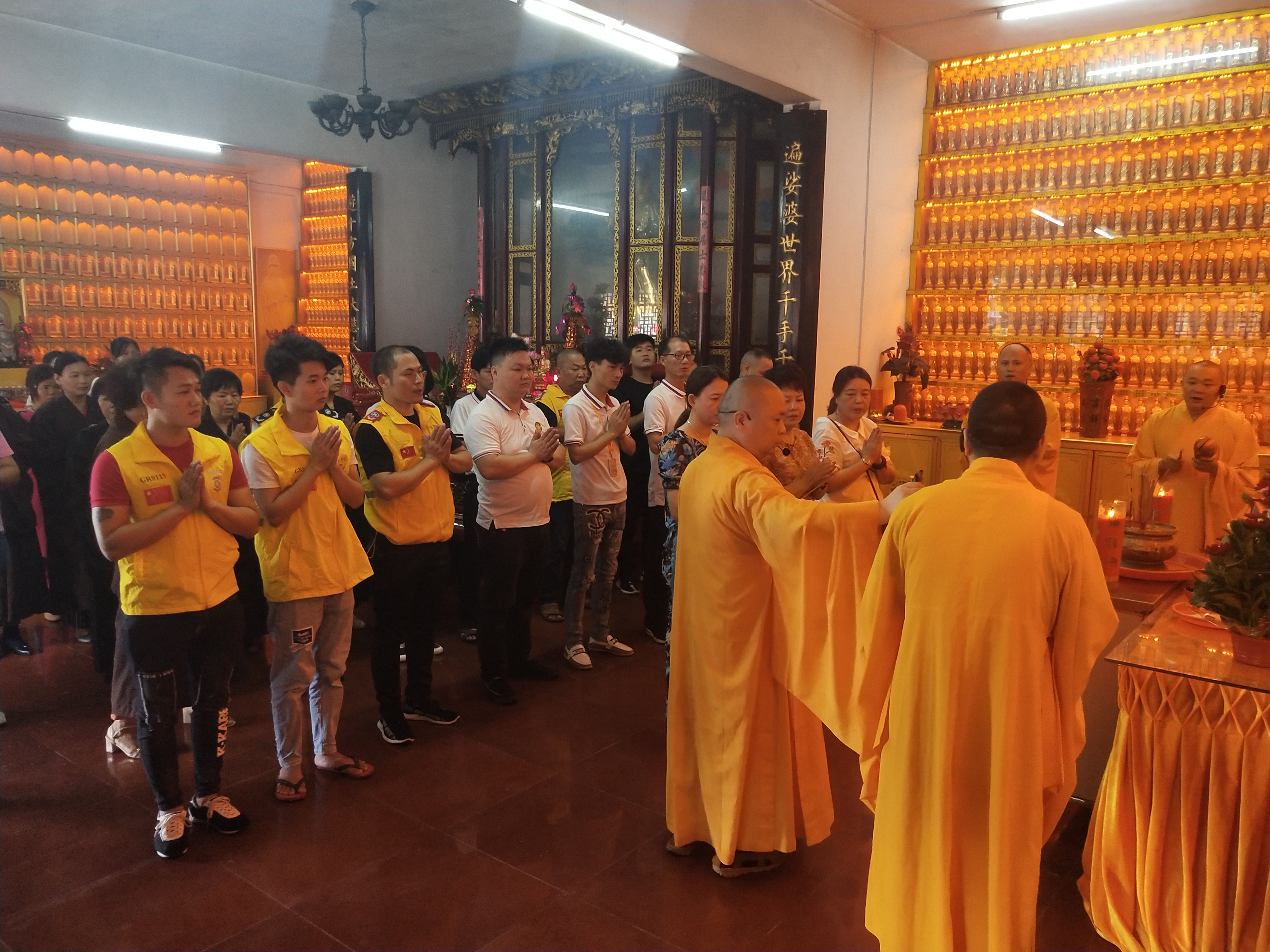 存心谷饒仙波義工中隊受汕頭市潮陽區谷饒鎮仙波鄉金峰巖寺師父的邀請