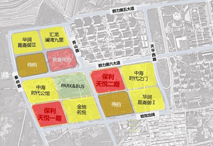 重磅!哈尔滨群力四环规划80万平用地 包括一宗中小学用地