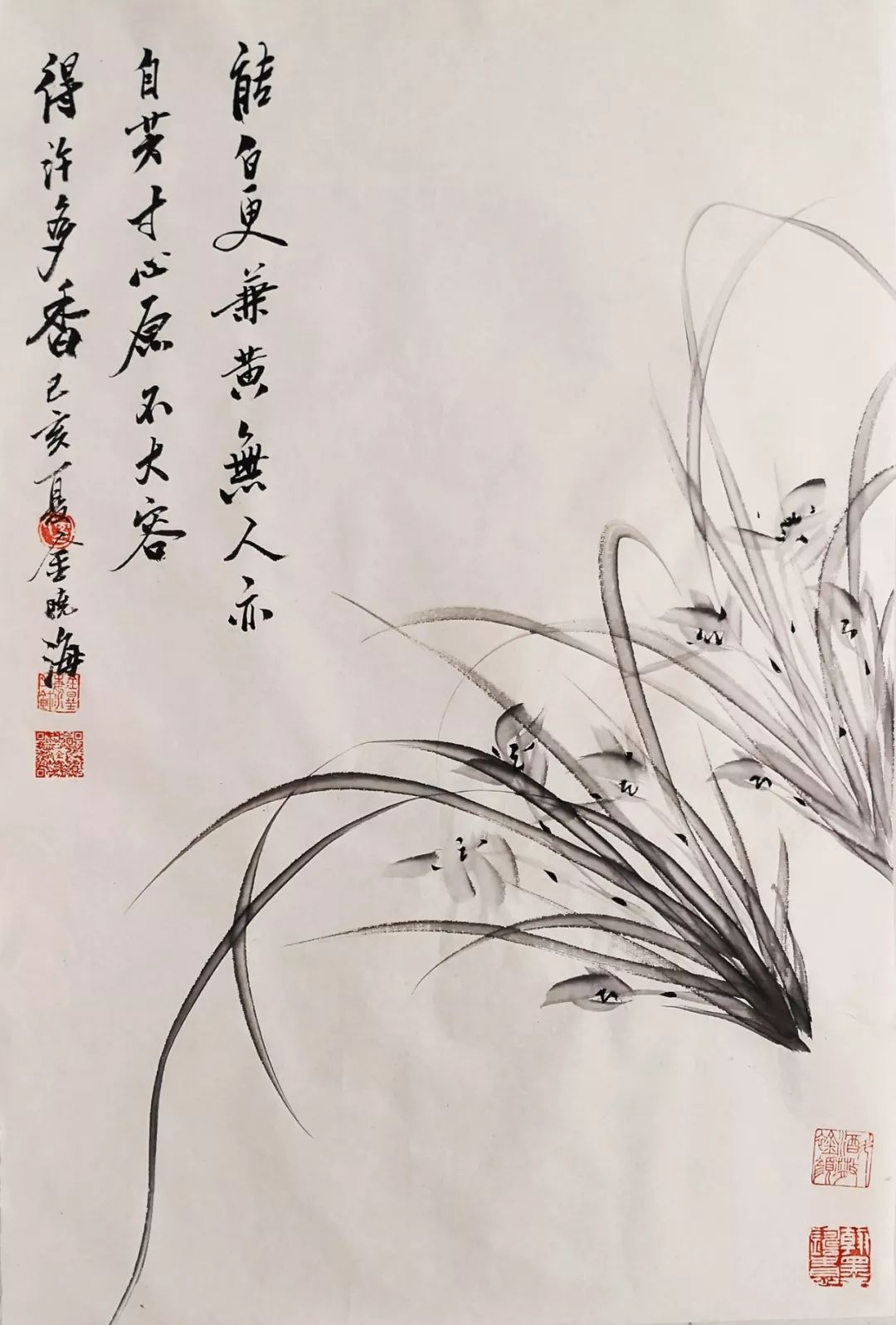 著名国画大家金晓海——经典兰花艺术成就