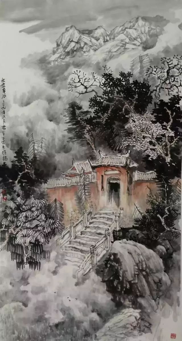 白雪石关门弟子国家一级美术师马景岭山水画作品欣赏