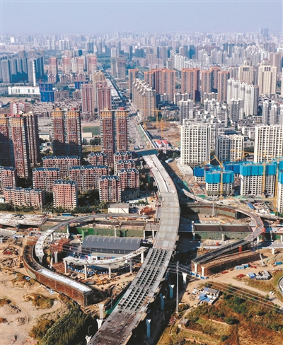沈阳胜利大街 跨浑南大道桥 预计年底通车