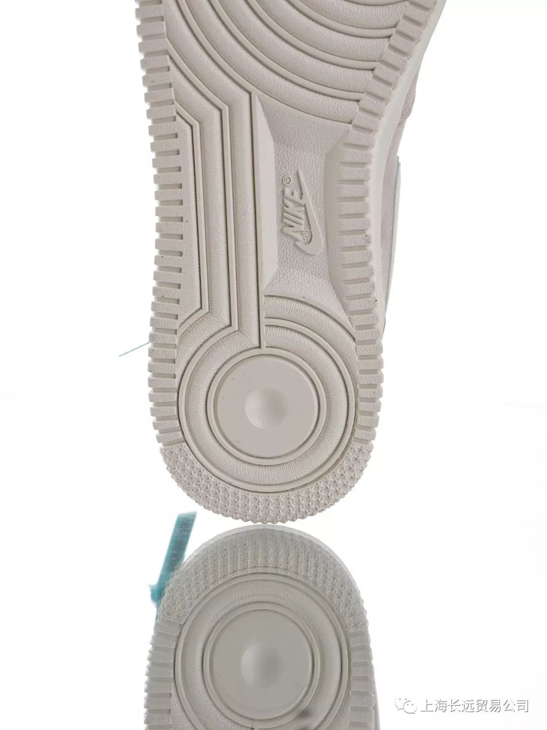 空军一号经典 中帮 全掌air sole气垫 麂皮浅灰白3m