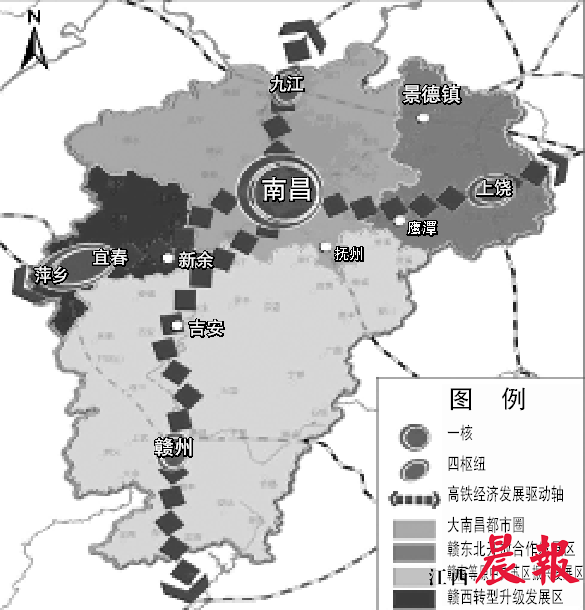 贛出臺高鐵經濟帶發展規劃 到2025年北上廣深納入南昌5小時高鐵圈