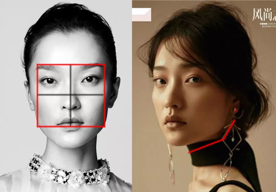 相比较如今的网红脸方脸 不管从哪个角度看都有着明显的下颌角