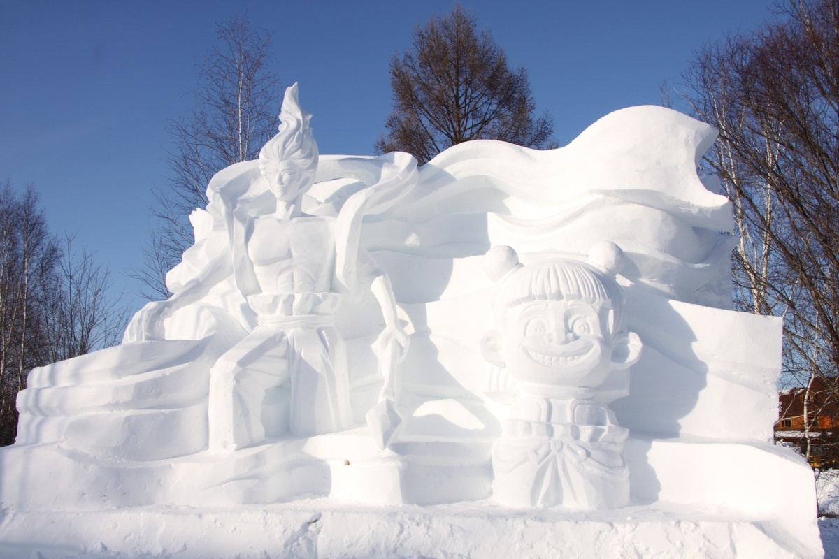 儿童雪雕作品图片