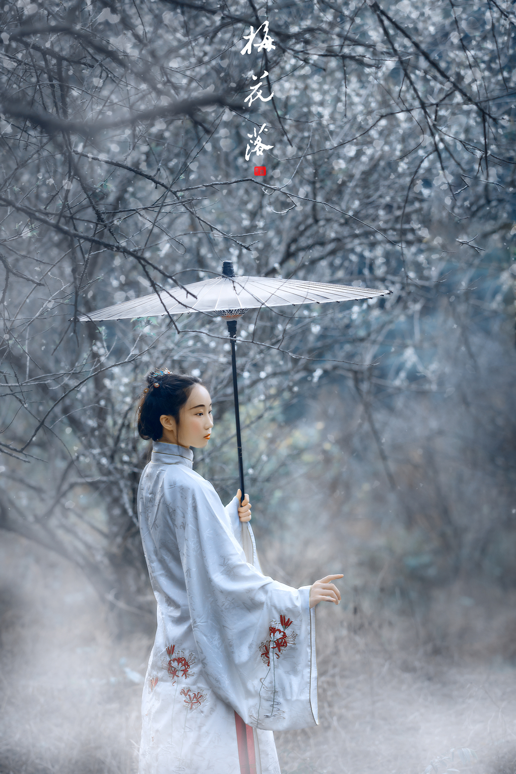 古风人像系列《梅花落》__凤凰网