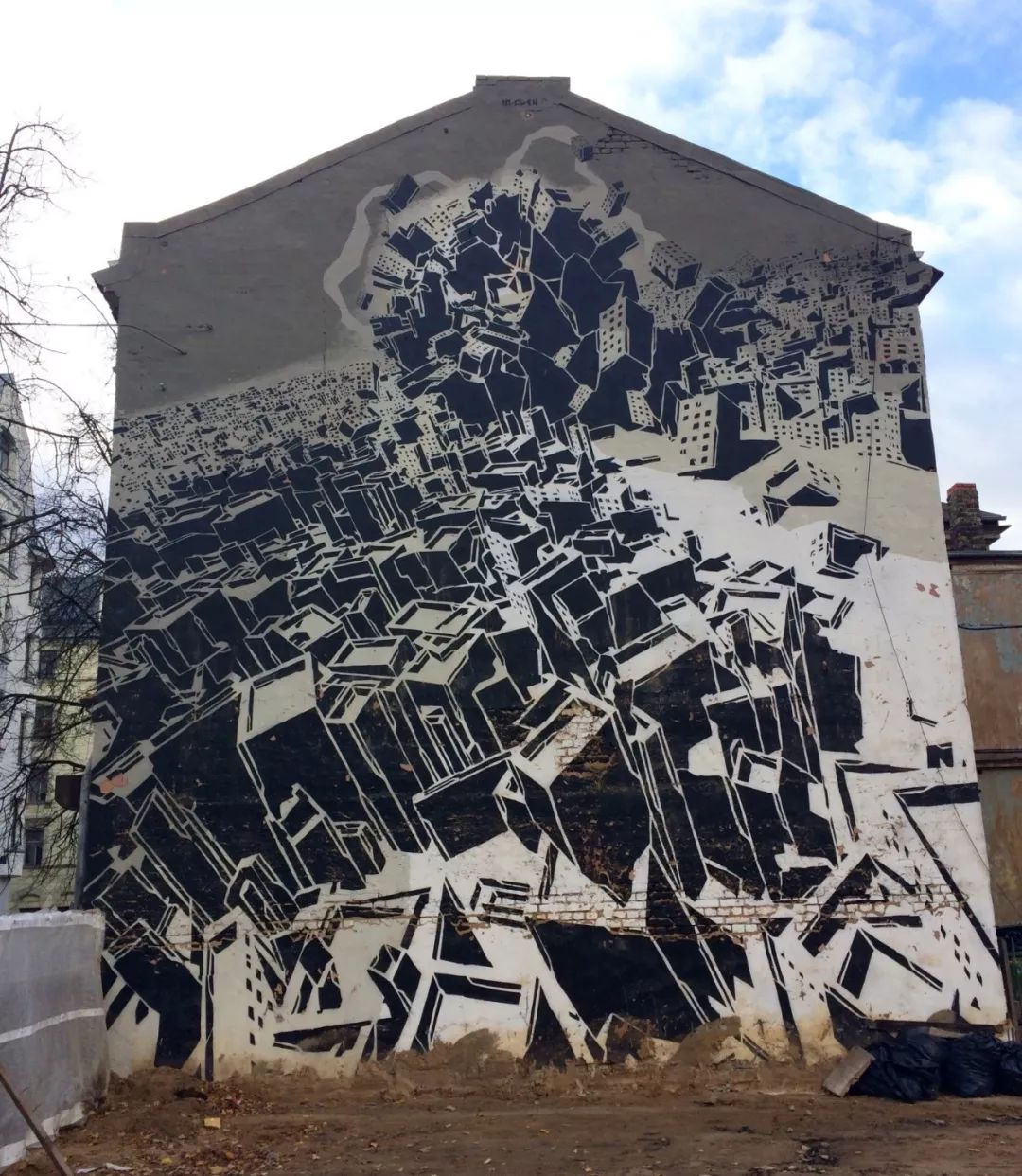 m-city,用壁画涂鸦描绘科幻世界中的工业机械世界