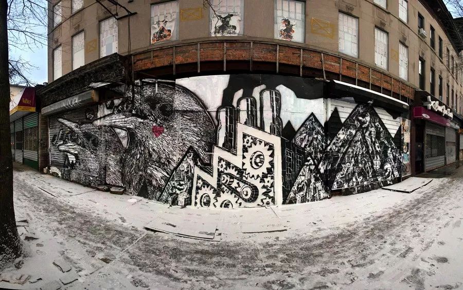 m-city,用壁画涂鸦描绘科幻世界中的工业机械世界