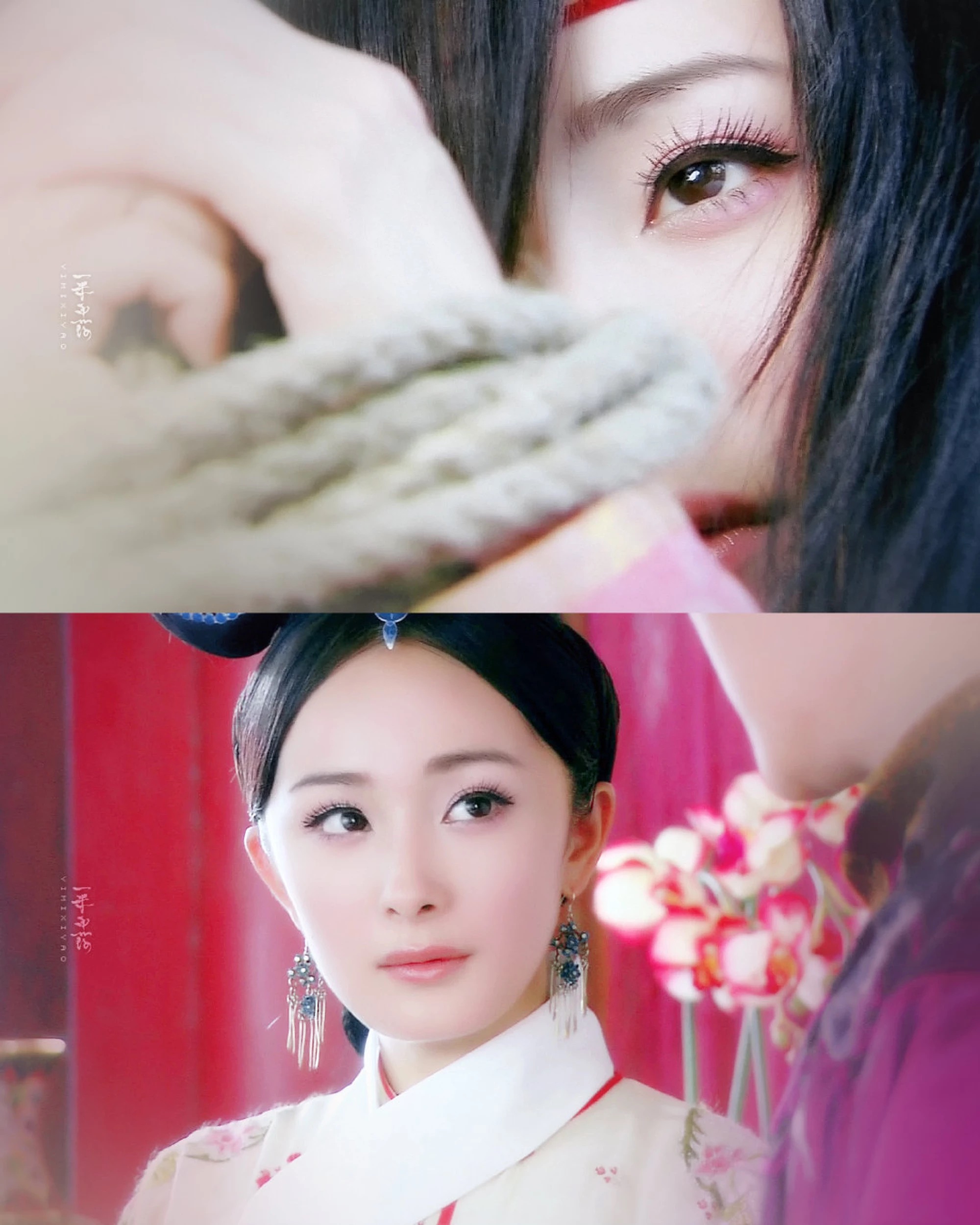 杨幂再穿清宫装温婉端庄,比当年活泼灵动的晴川还要美