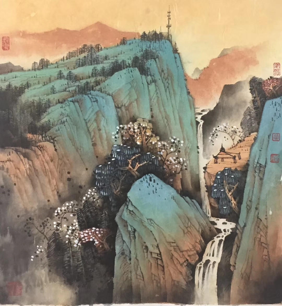 黄汝祥,南海人,致力于工笔山水,重彩大青绿山水画的创作及研究.