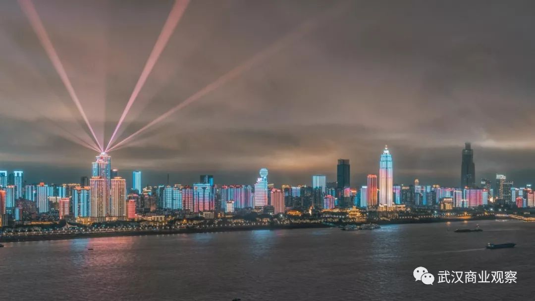 惊艳的武汉长江灯光秀