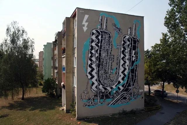 m-city,用壁画涂鸦描绘科幻世界中的工业机械世界