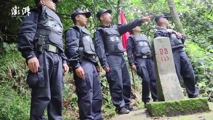 民警巡中緬邊境,描紅界碑為祖國慶生_鳳凰網視頻_鳳凰網