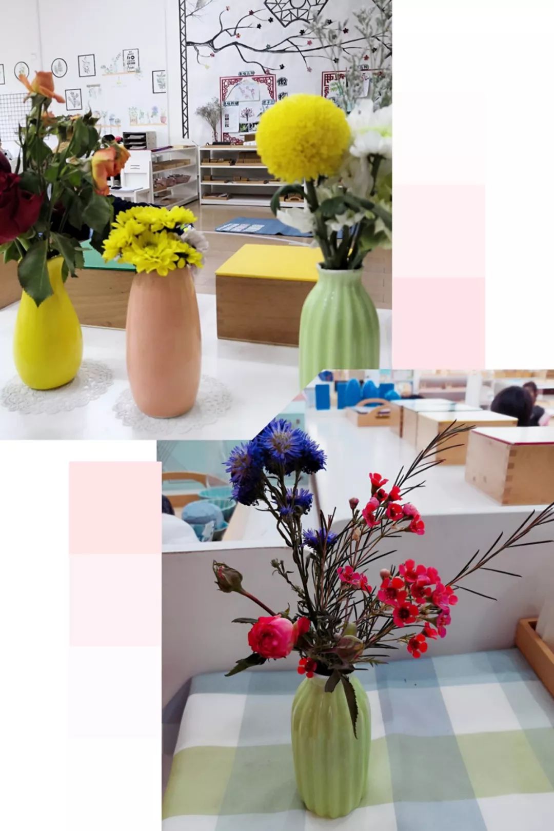 蒙氏教室里的插花艺术__凤凰网