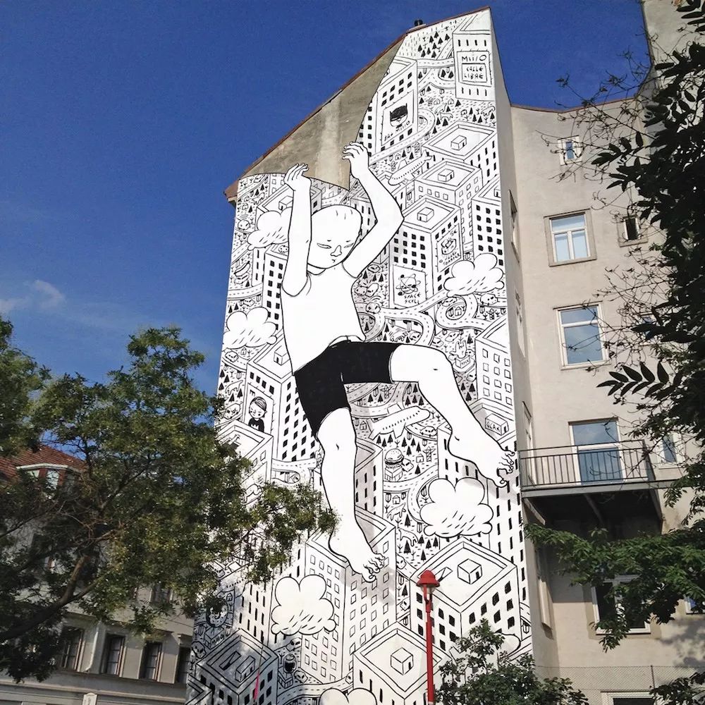 复杂又极简的黑白涂鸦,讲述了一个个有爱的故事