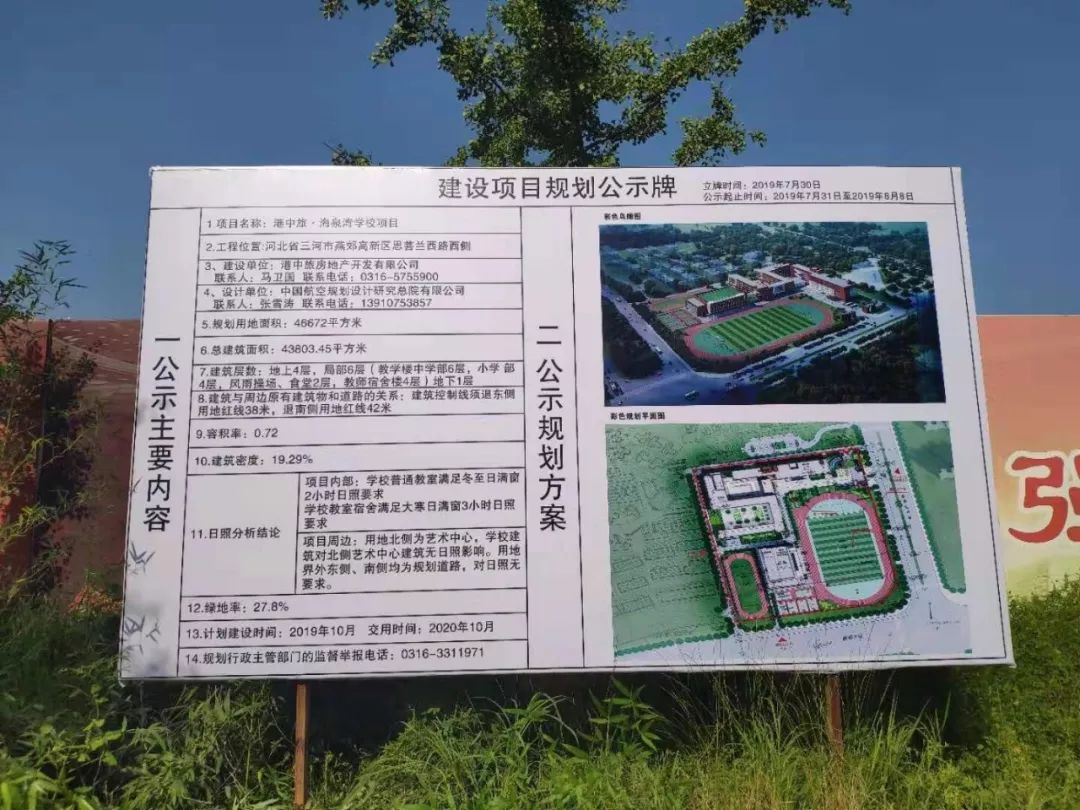 燕郊又新建一所公立小学,现已立牌公示,位置就在