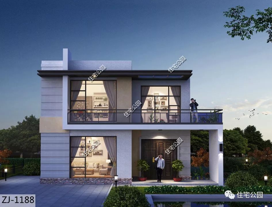 南向三面落地窗双阳台卫生间干湿分离平顶设计时尚现代风格